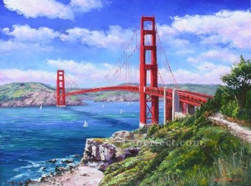 Golden Gate Bridge San Francisco American urban Oil Paintings
